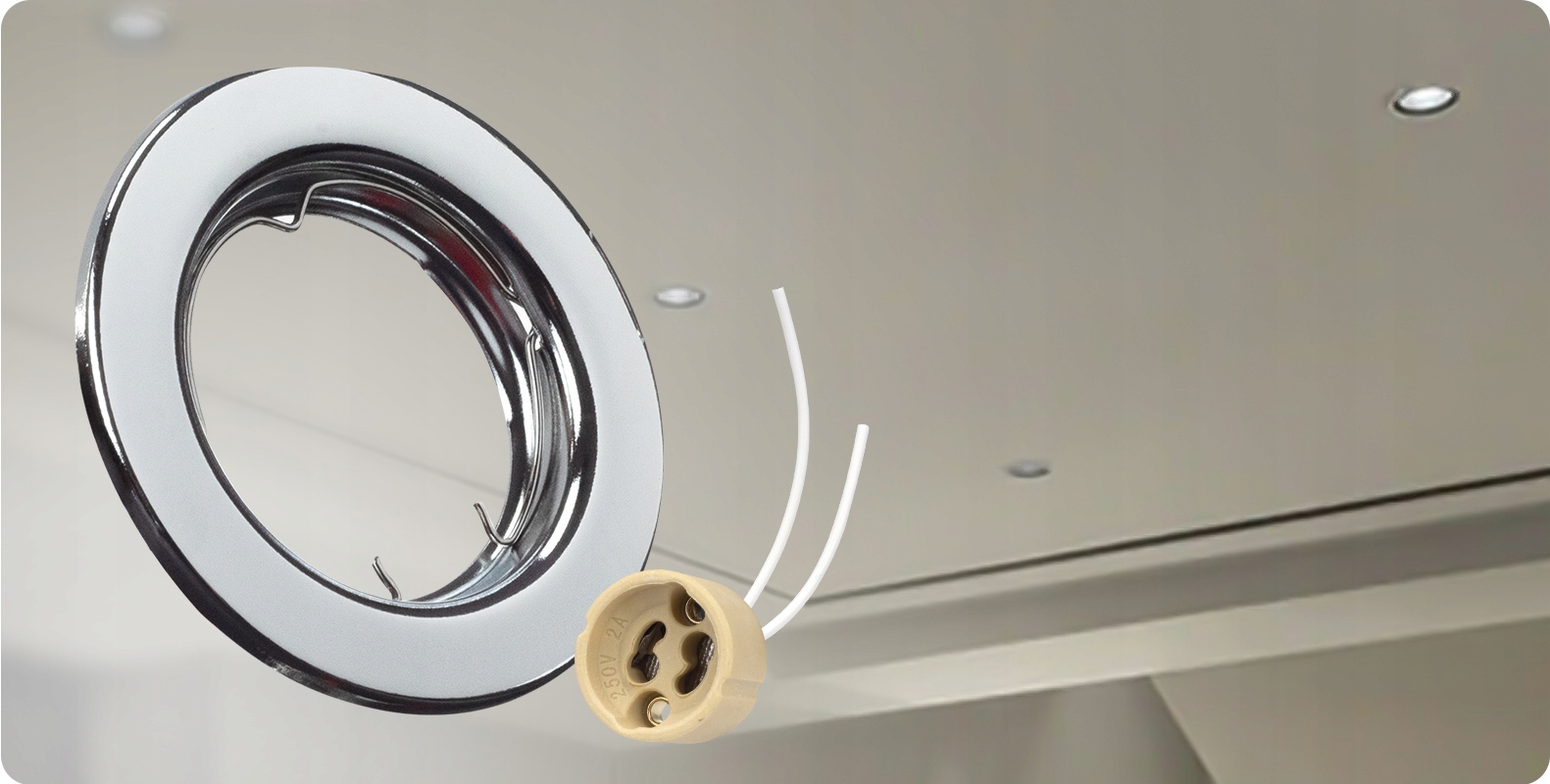 OPRAWKA LED SUFITOWA HALOGEN OCZKO RAMKA MAŁA LAMPKA SUFITOWA DO ŁAZIENKI Stan opakowania oryginalne