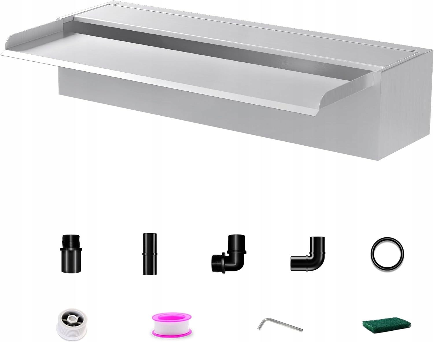 Fontána do jazierka a bazéna Longrunnew z nehrdzavejúcej ocele 60 cm