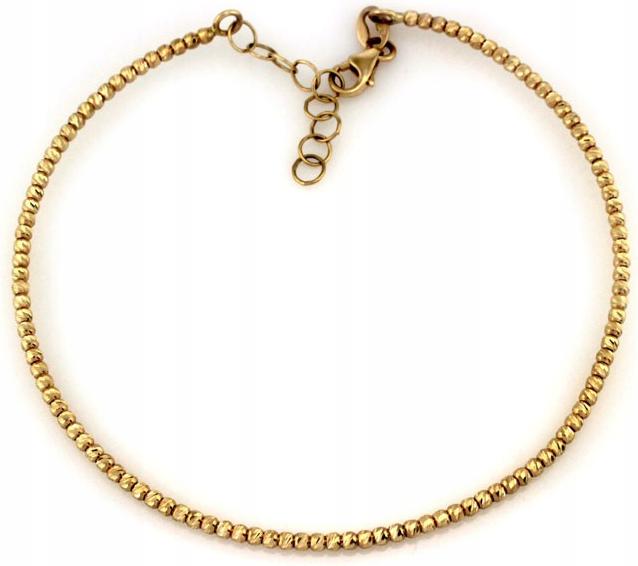 Zlatý dámský náramek 585 jako dárek ze zlatých kuliček r17, elegantní