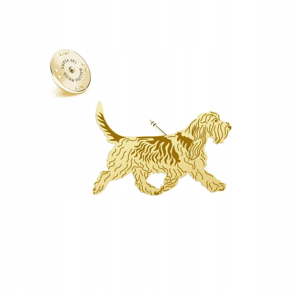 Odznak Zlatý pin se psem Grand Basset Griffon Vendéen 925 Dedikace Bonus