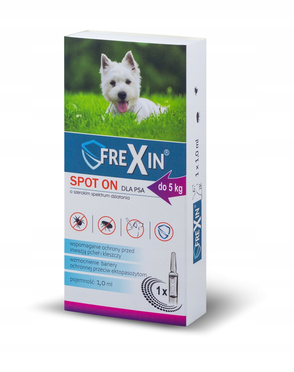

Frexin Krople na ektopasożyty dla psa do 5 kg 1ml