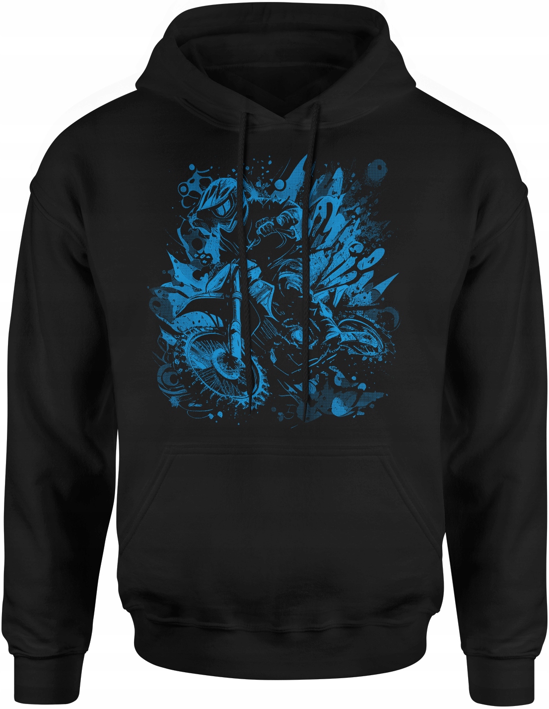 Bluza Motocyklowa Męska Enduro Czarna Rozm S Z Kapturem Dresowa