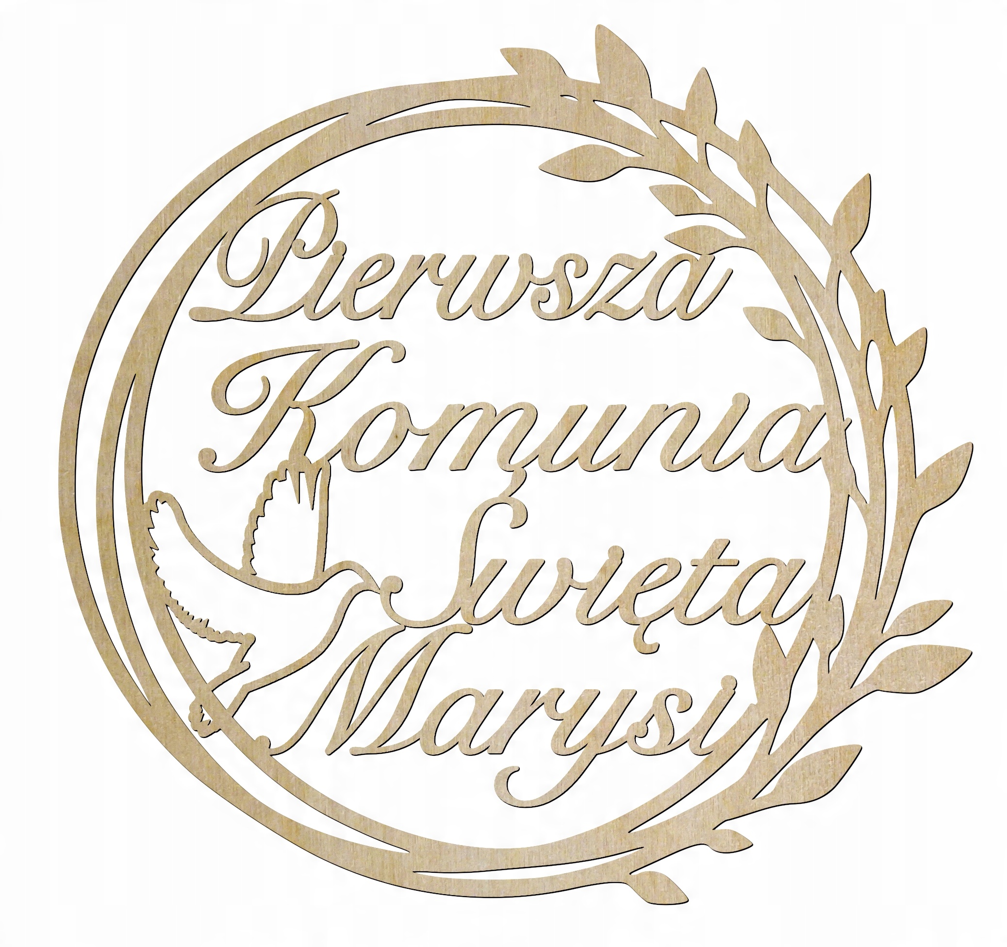 

Koło wianek z imieniem Komunia Święta 50cm
