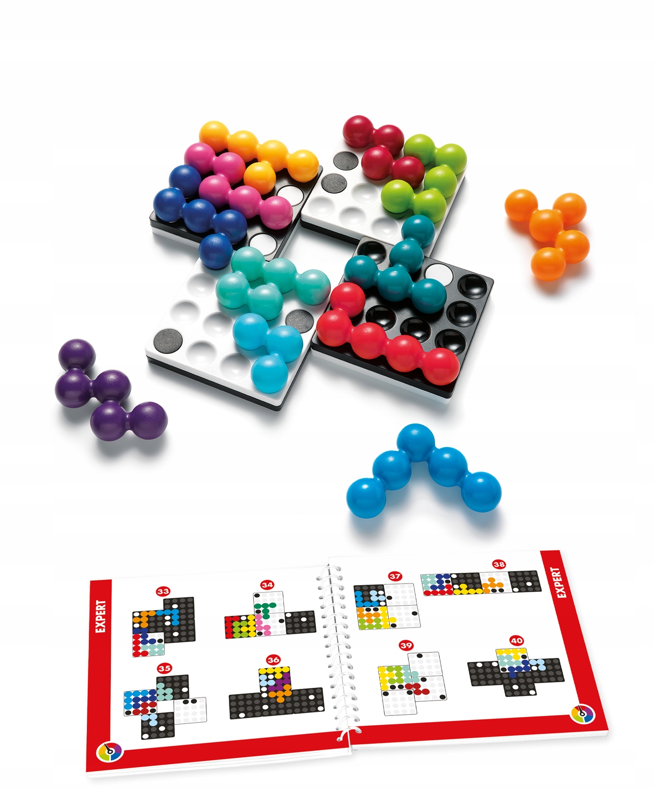 Smart Games Kwadrylion Iuvi Gra Kompaktowa Magnetyczna 80 Zadań 7+