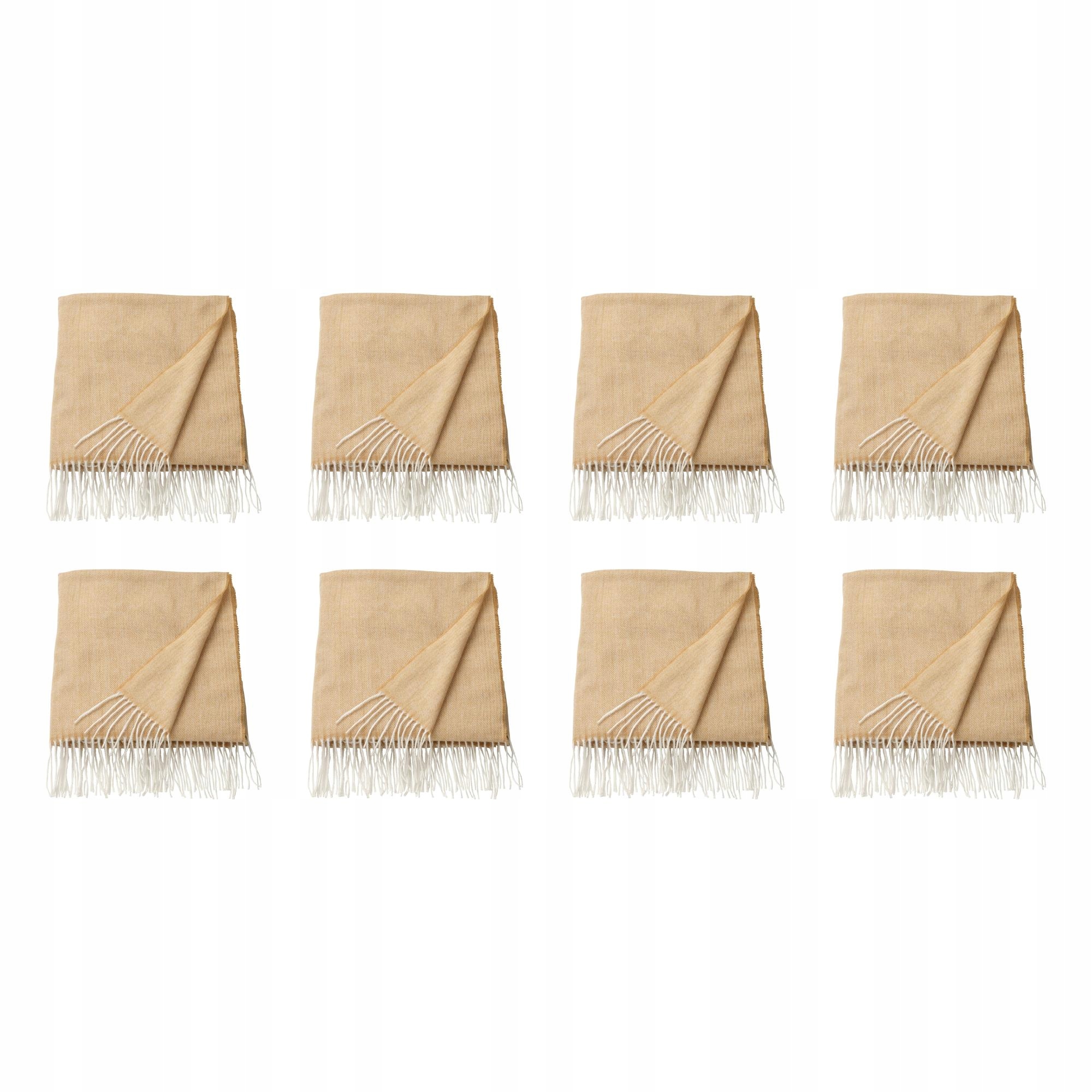 8 ks Holmvi Pled béžovožlutá barva 120 x 160 cm