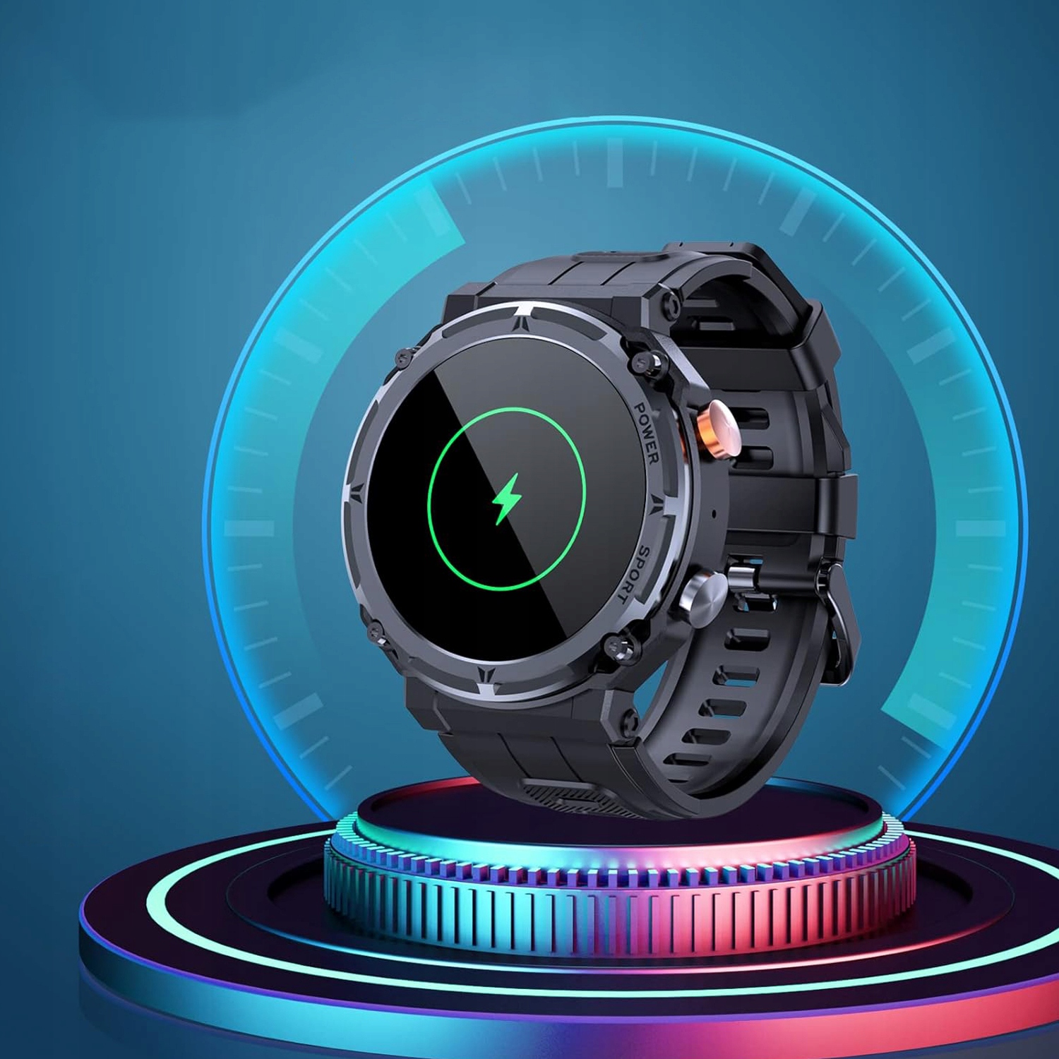 BLUETOOTH SMARTWATCH MĘSKI ZEGAREK POWIADOMIENIA MENU POLSKIE SPORT Transmisja danych brak