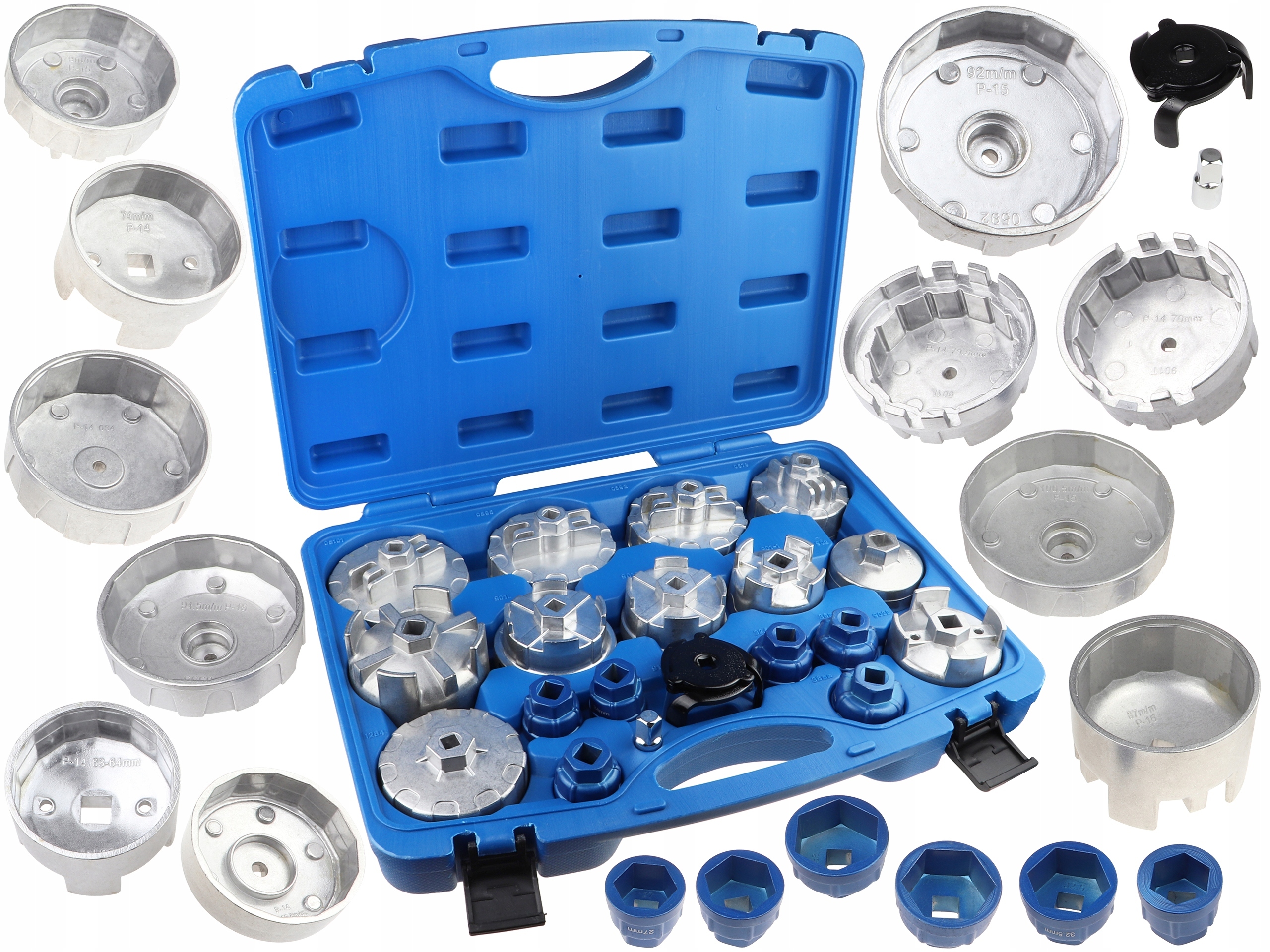 Magnus MGS01035, Kľúče na olejové filtre, sada 19ks