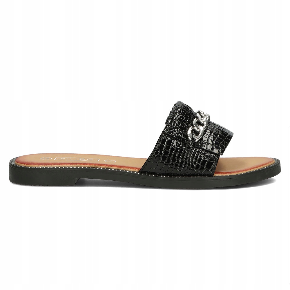 Klapki Filippo DK3671/22 BK czarne r.39 Materiał wkładki skóra naturalna