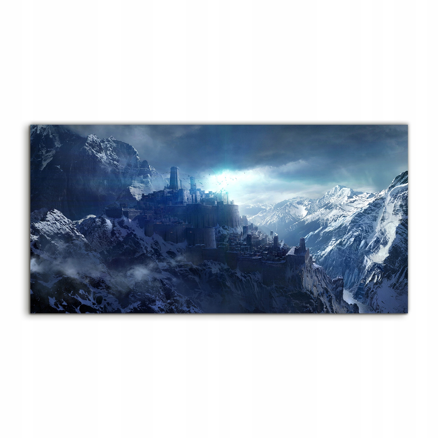 Akrylový obraz 140x70 s potlačou Snehový hrad Hory