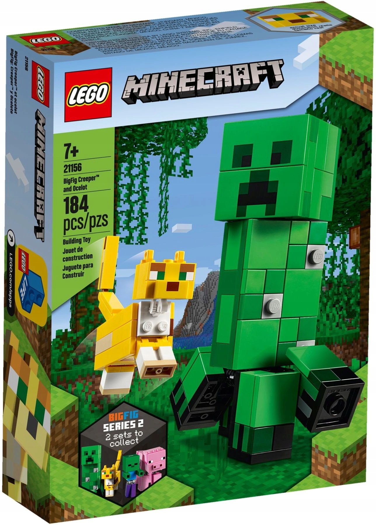 Lego Minecraft – 21156 Velká figurka Creeper a Ocelot – Nové