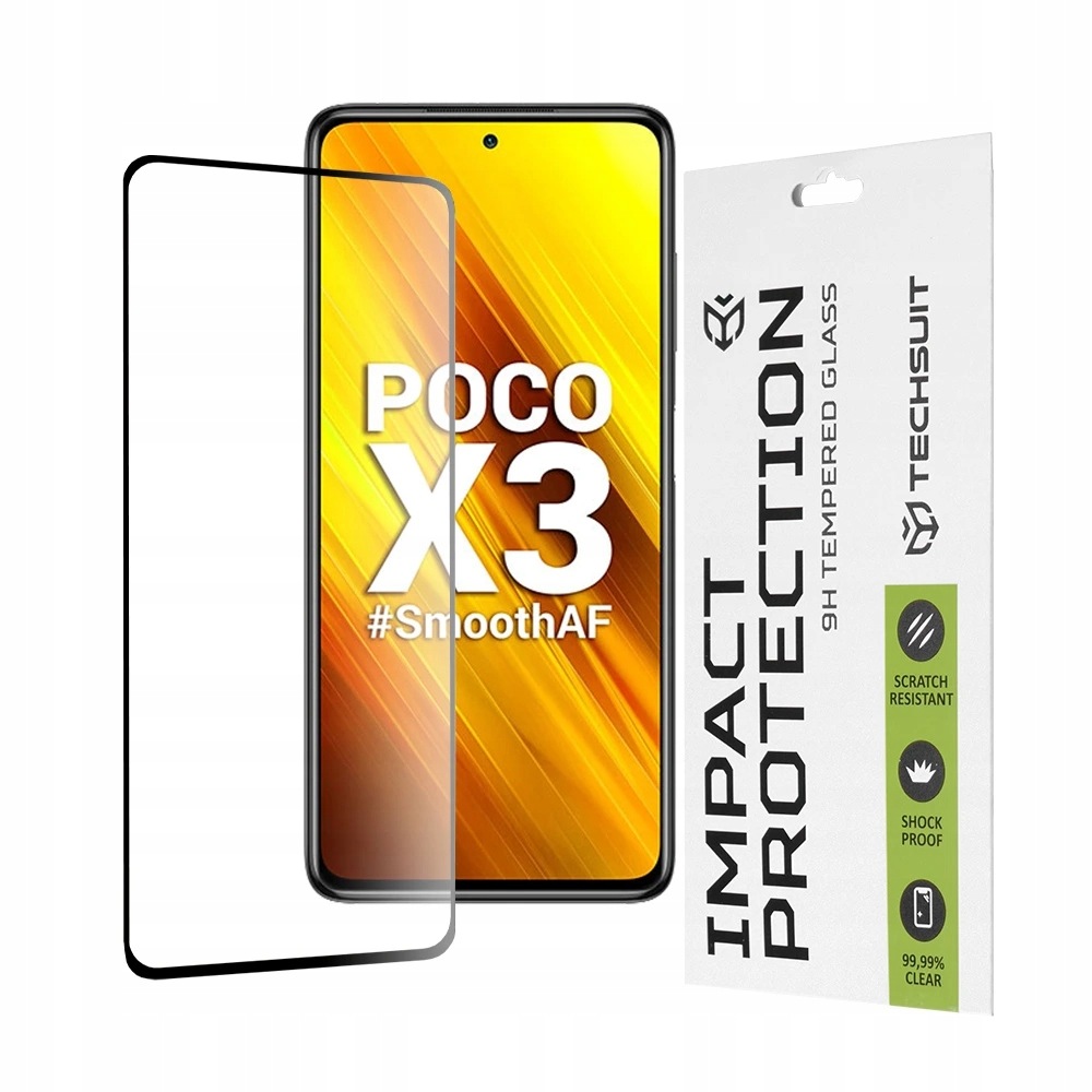 Techsuit Cover Glass szkło Xiaomi Poco X3 Poco X3 Nfc Poco X3 Pro czarne