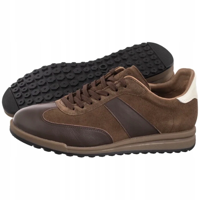 Kožené boty Dámské Polobotky Tenisky Ryłko Hnědé D1RZ2_U