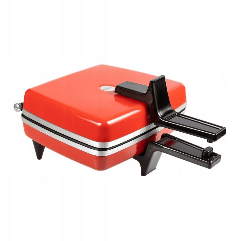 Gofrownica Dezal 301.4R 1300W czerwona drewniany widelec pędzelek