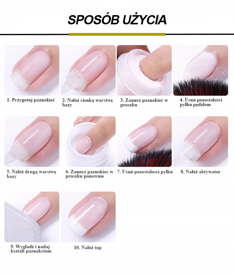 NICOLE DIARY - Manicure tytanowy - PROSZEK / PUDER TYTANOWY - X17 Marka inna marka