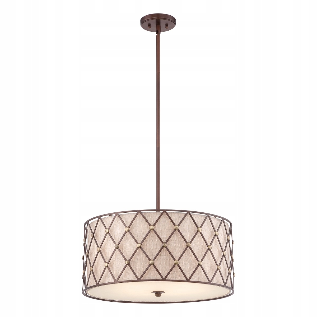 Quoizel Závesná lampa Brown Lattice 4xE27 100W Medená