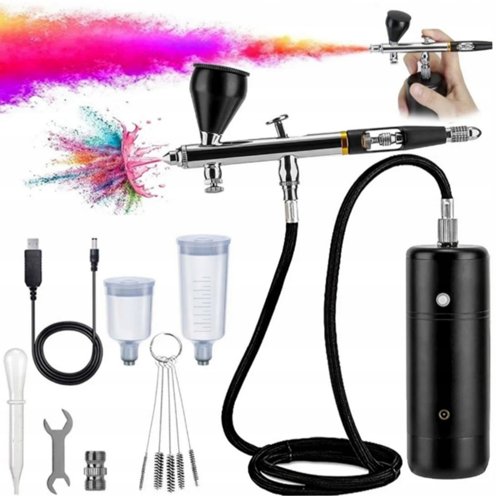 Sada Airbrush Pro Umění Nehtů A Zdobení Dortů S Regulací Tlaku
