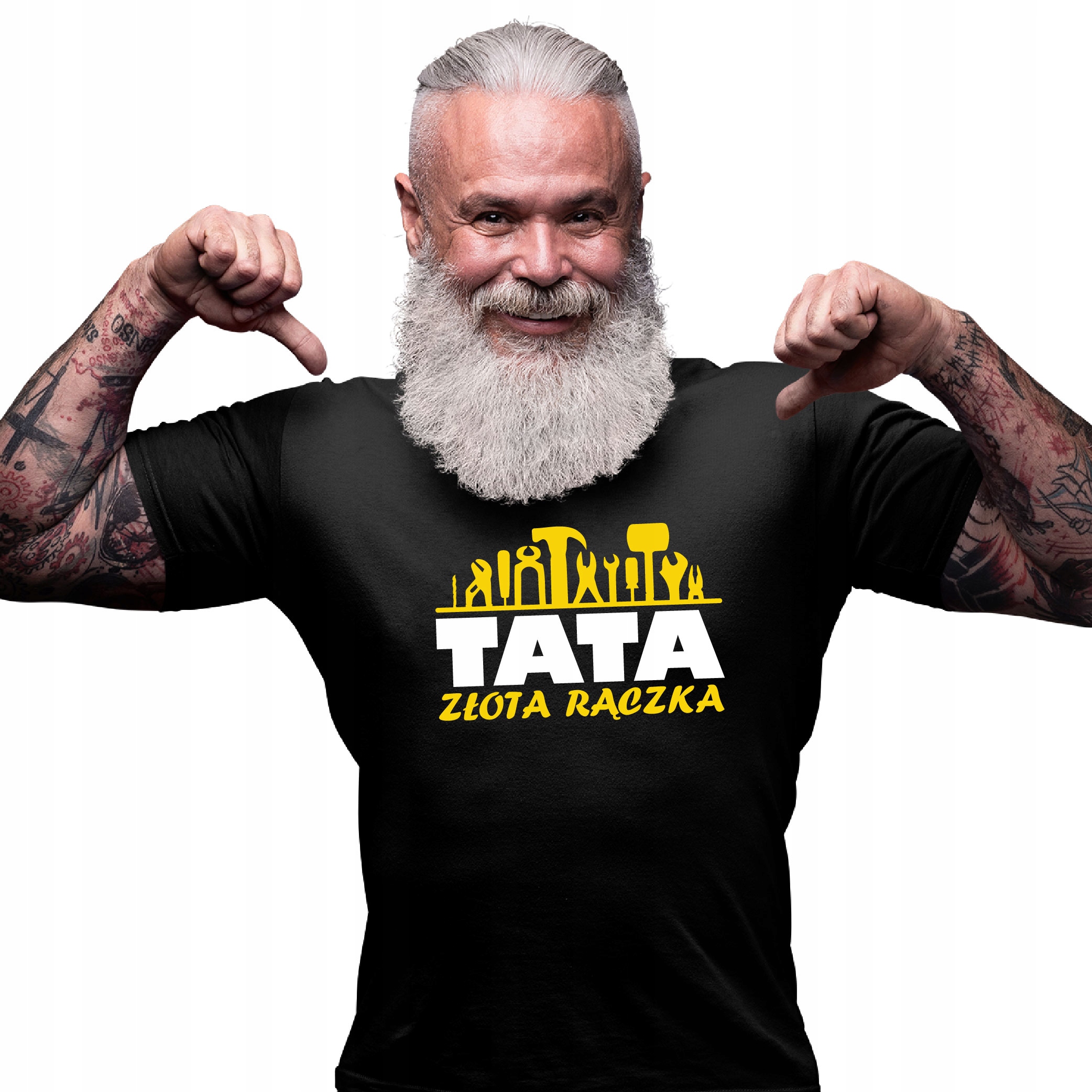 

Koszulka Bluzka Tshirt Tata Złota Rączka Prezent