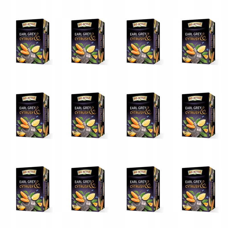 Big-Active Čaj černý Earl Grey bergamot a citrusy 20 tb X12