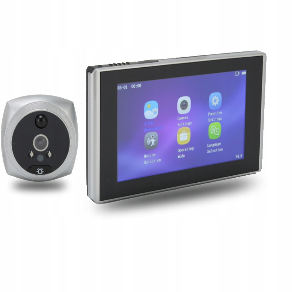 Elektronický Hľadáčik, Kamera 4.5" Na Dvere, Foto, Zvonček, Batéria