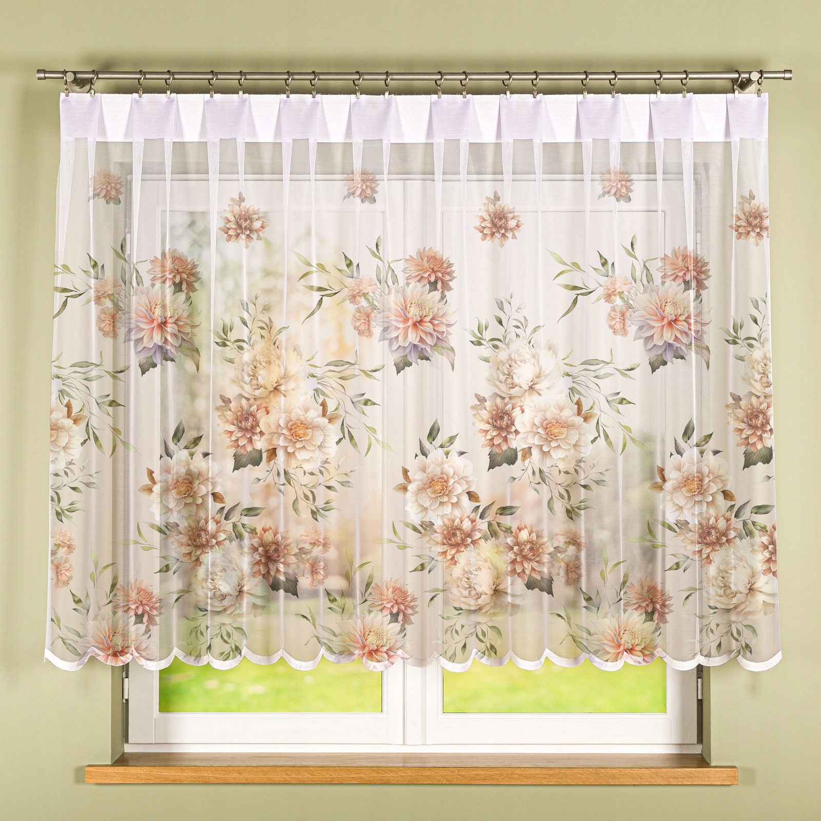 Manila záclona, vel 500 x 140 cm, potištěná (s lemováním)