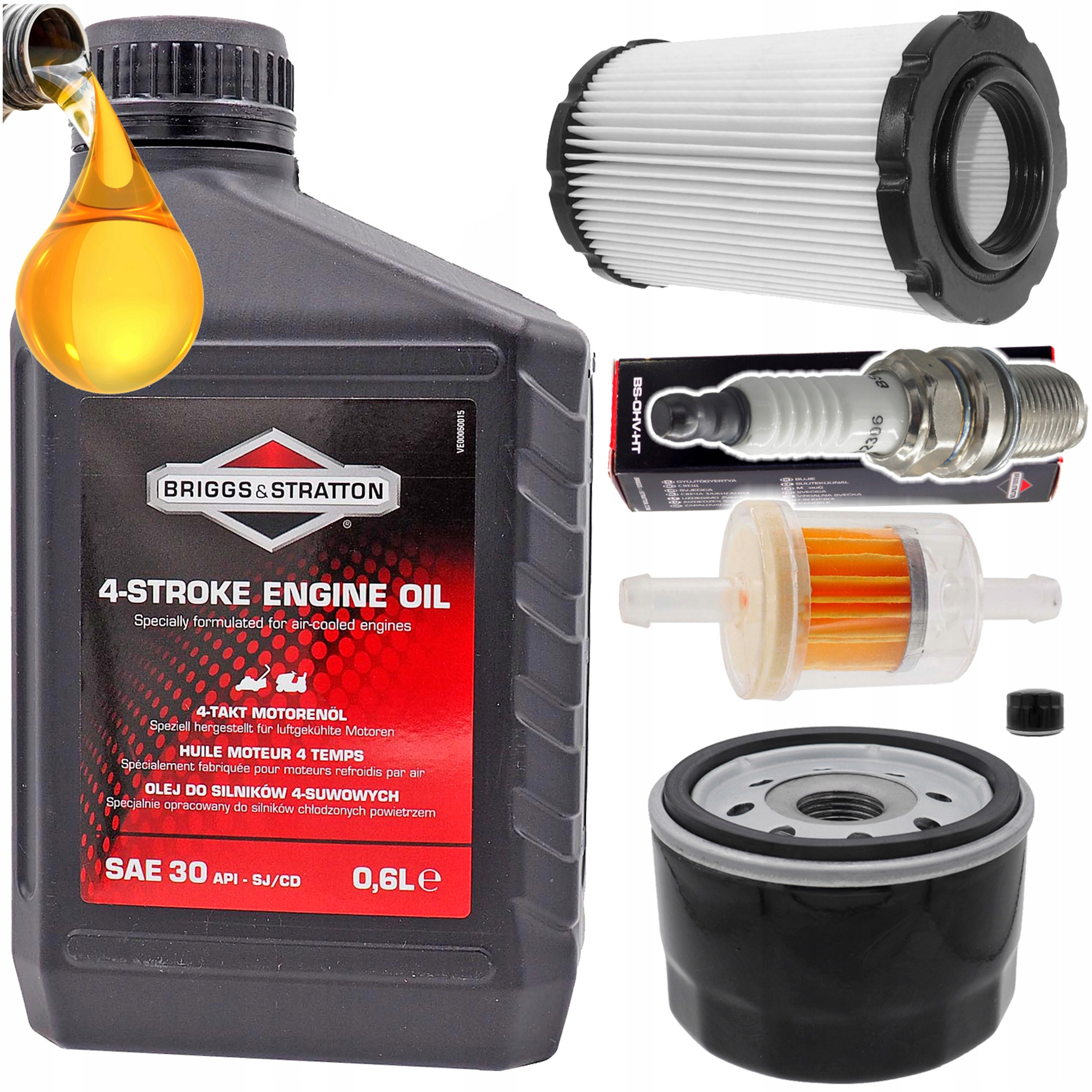 Vzduchový Filtr Olej Briggs Svíčka 992306 591334 Palivový Olejový Filtr 13 24 Km