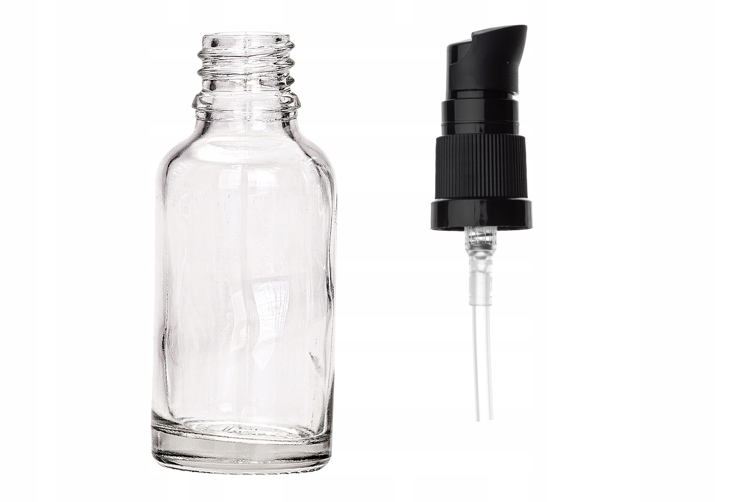 

Butelka szklana bezbarwna 30 ml z pompką [2] 5 szt