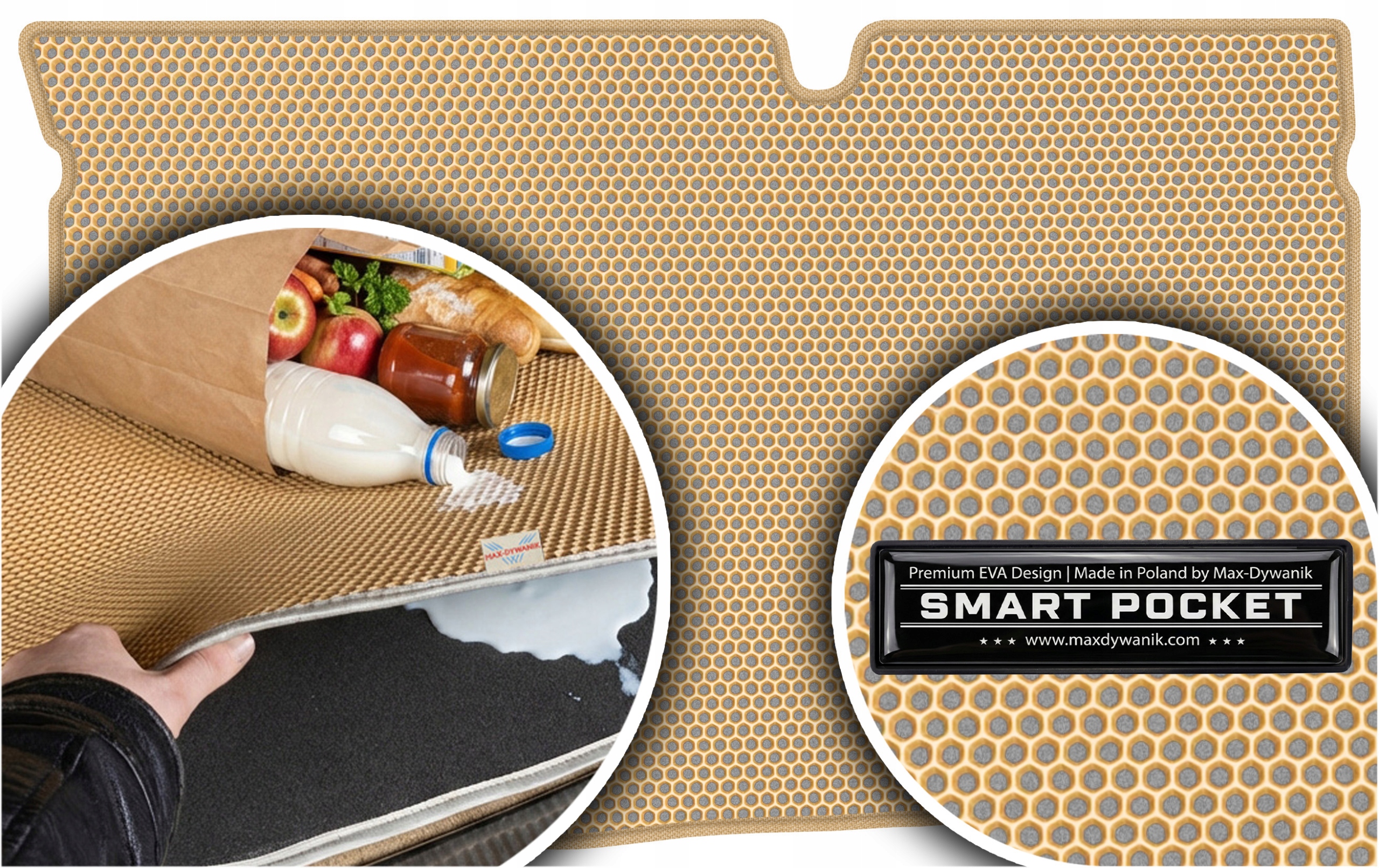 Hyundai i20 I Hatchback 2011-2014 Vložka do kufru Eva Smart Pocket Béžová