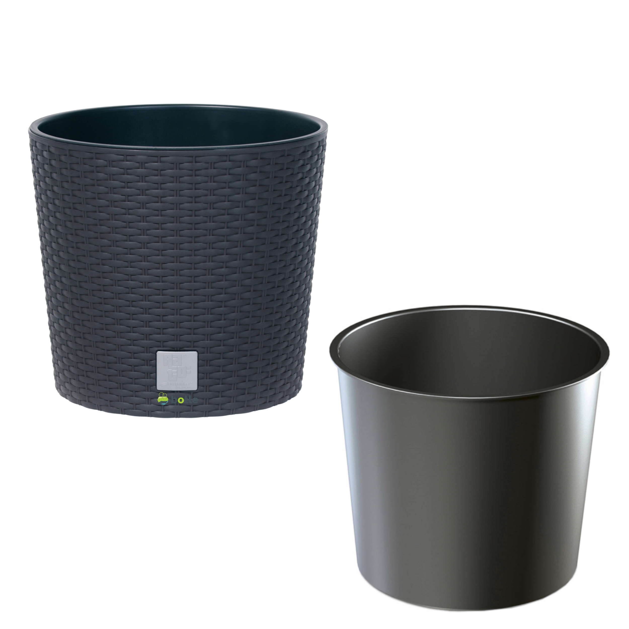 

Doniczka okrągła rattan 30x30x27cm antracyt