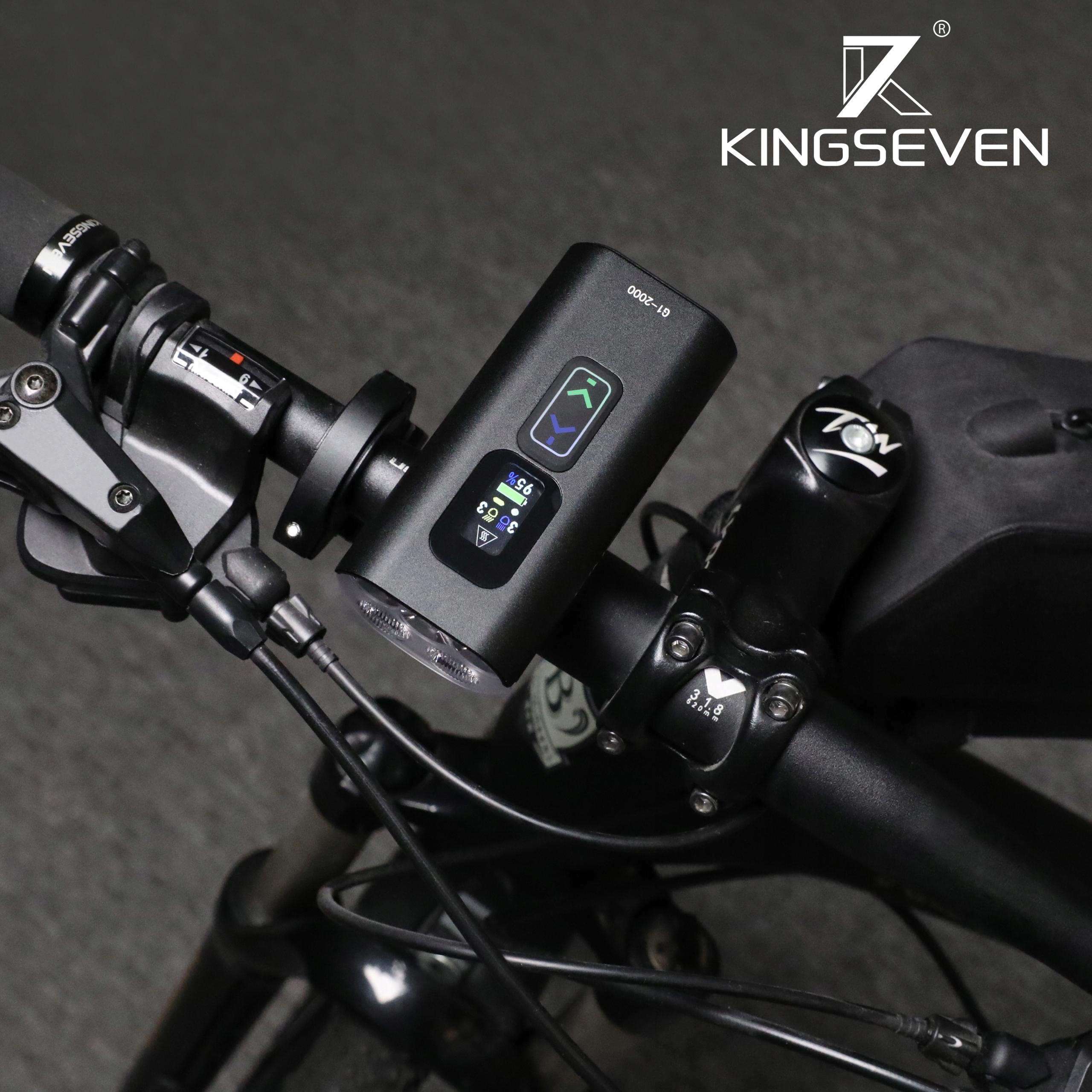 LAMPKA ROWEROWA oświetlenie rowerowe LED USB PRZÓD TYŁ ROWER 12 000mAh MOC Stan opakowania oryginalne