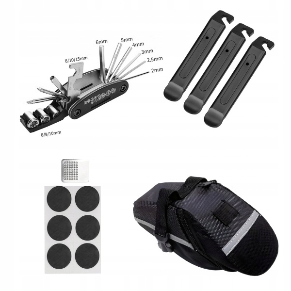 Torba Rowerowa Pod Siodło Z Narzędziami Łyżki Multitool Łatki
