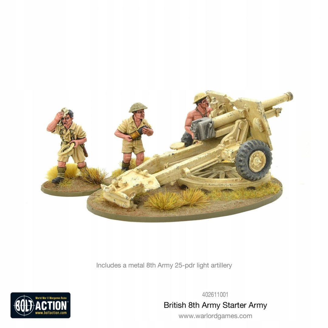 British 8th Army 25-pdr light artillery