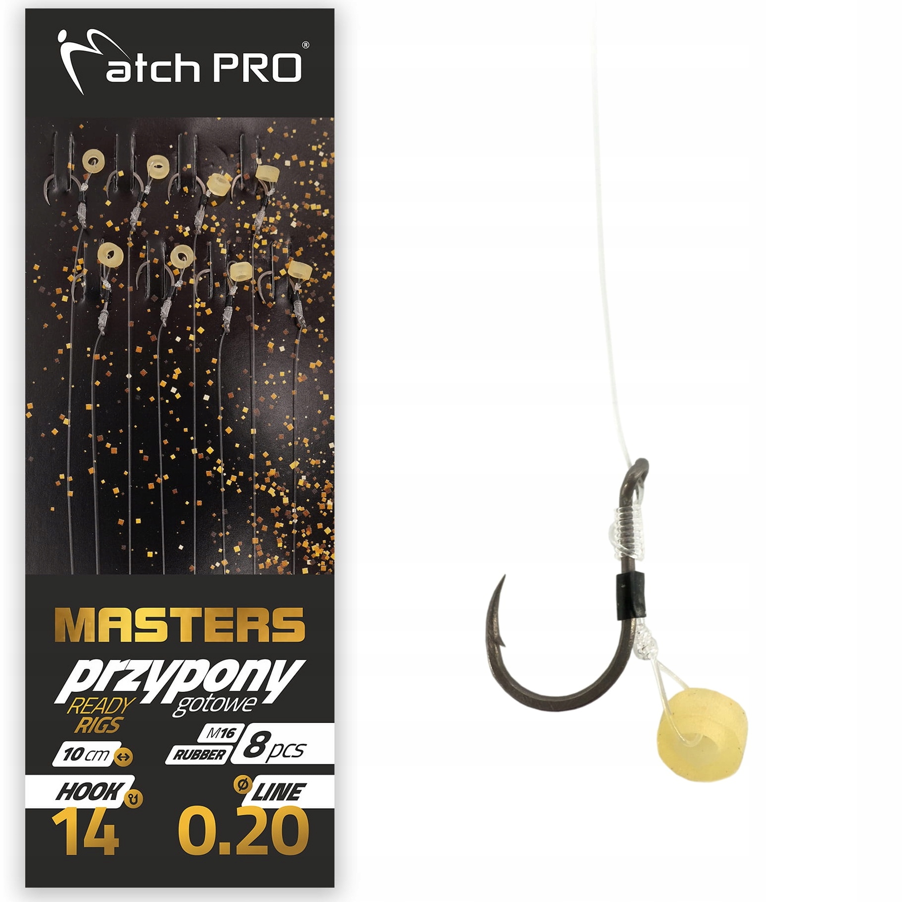 MATCHPRO PRZYPONY METHOD FEEDER MASTERS Z GUMKĄ NR 12 M16