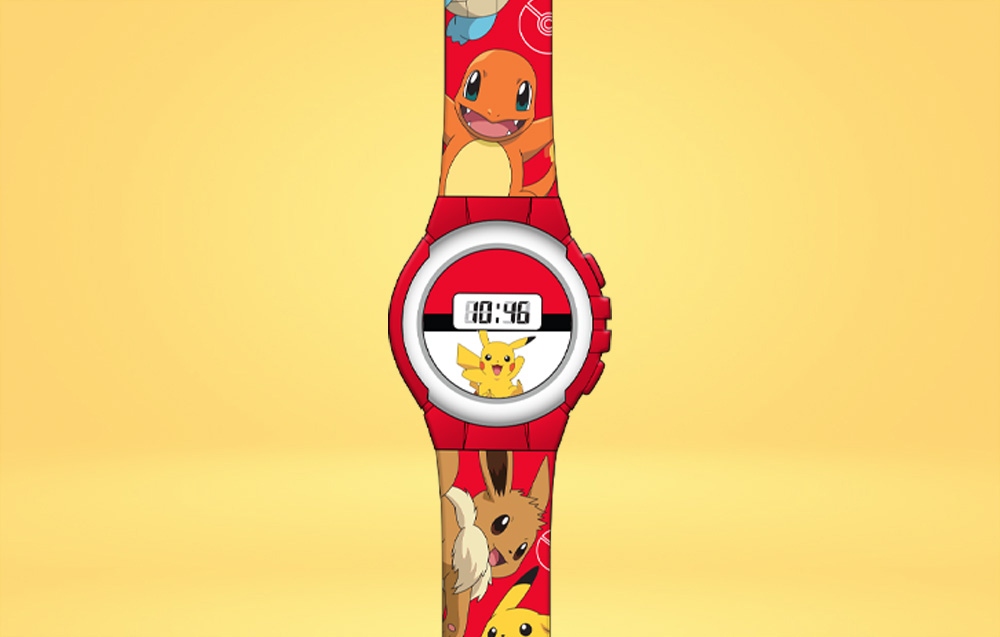 KIDS LICENSING LEKKI ZEGAREK ELEKTRONICZNY DLA DZIECI NA RĘKĘ POKEMON TIMER Marka Euroswan