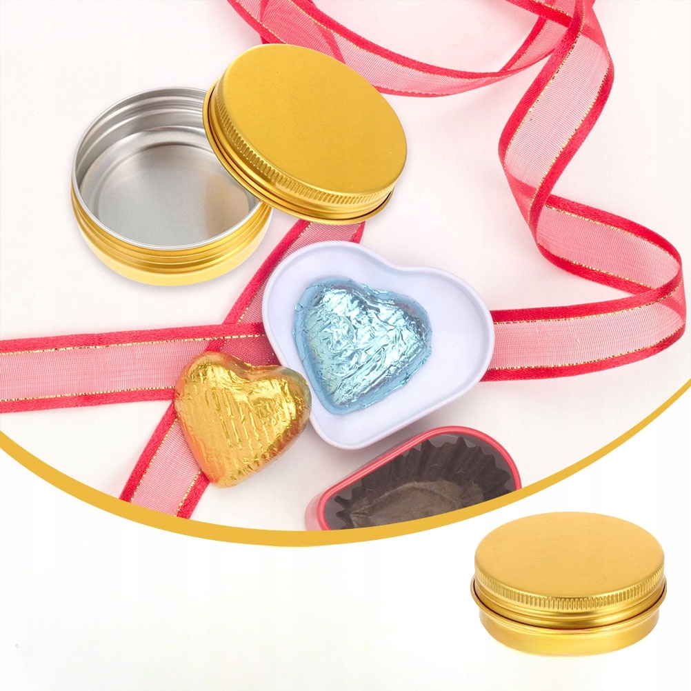 SŁOIKI ALUMINIOWE NA KOSMETYKI Z POKRYWKAMI MAŁE PUSZKI Marka bez marki