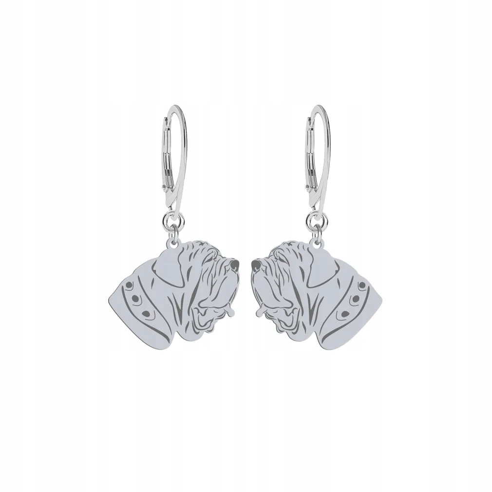 Stříbrné Náušnice z Mastino Napoletano 925 Šperky Dárek Žena Gravírování