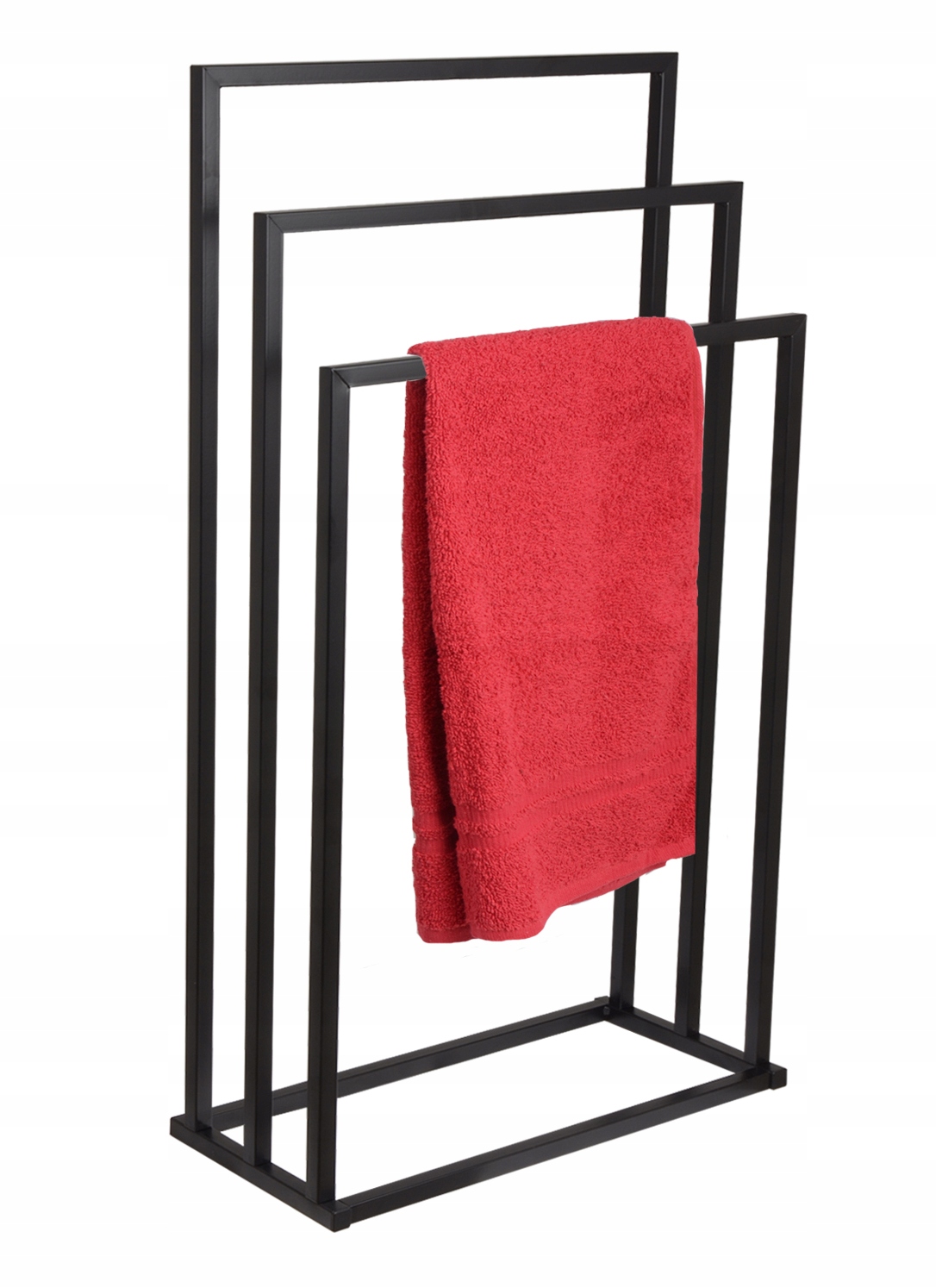 

Wieszak Łazienkowy Stojak Na Ręczniki Stal Czarny