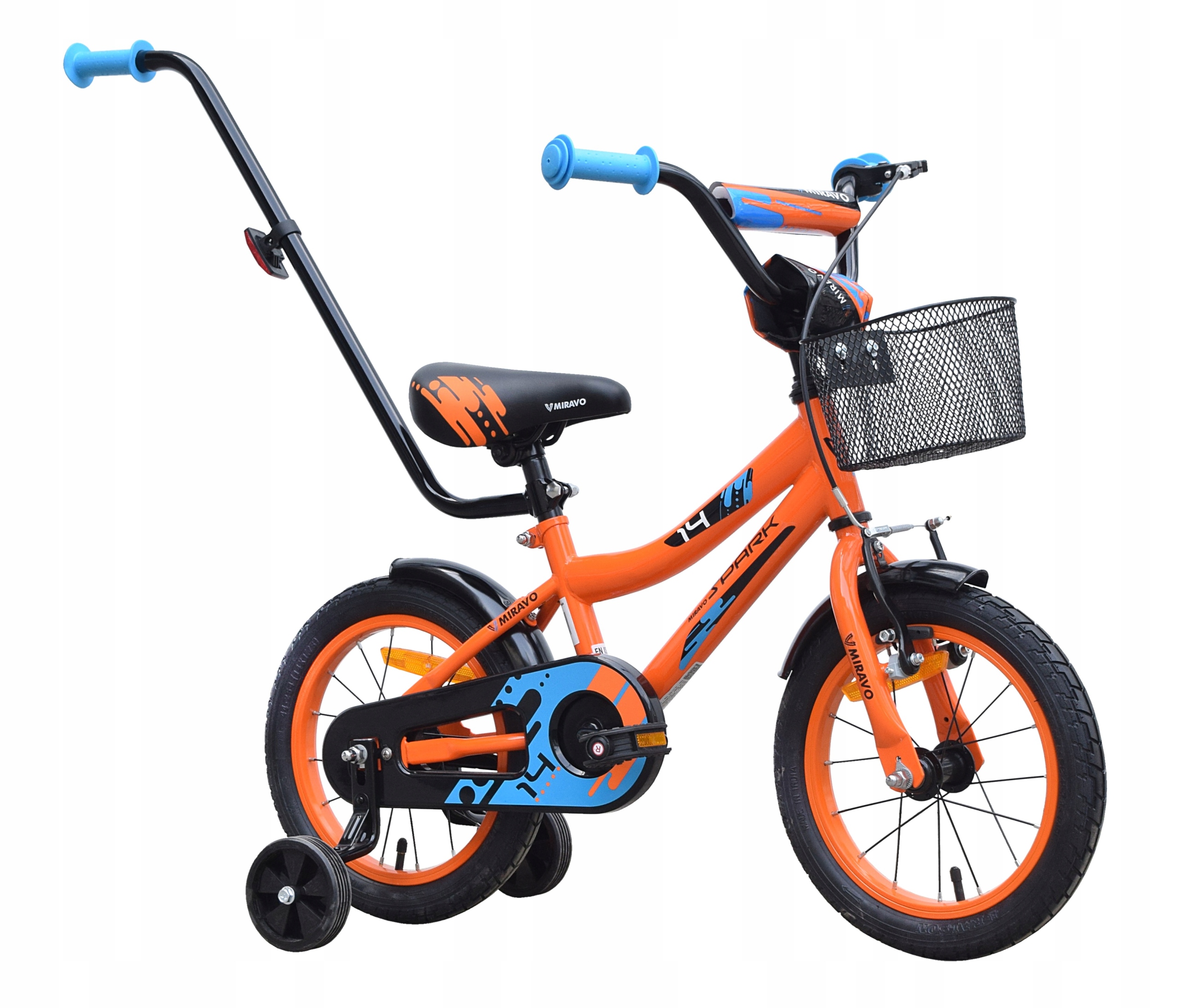 Dětské Kolo 14 Palců Miravo Kolo Pro Chlapce Košík Vodítko Bonus