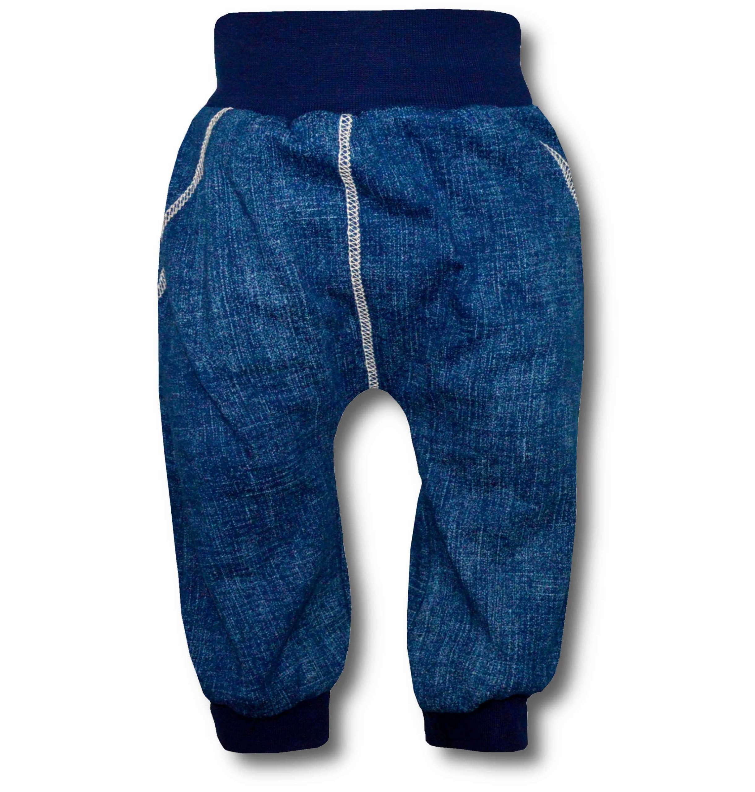 

Spodnie spodenki Bezuciskowe a'la jeans 68