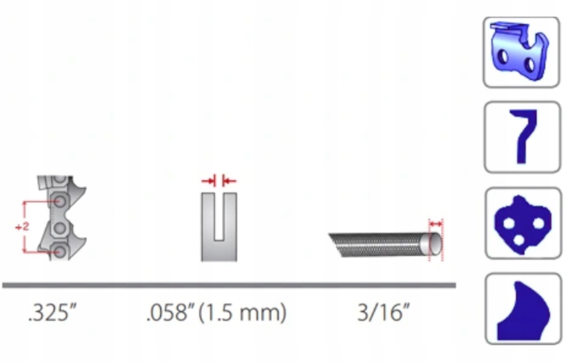 BARIBAL Mocny Łańcuch Tnący 0.325 1,5 mm 64 ogniwa Marka bez marki