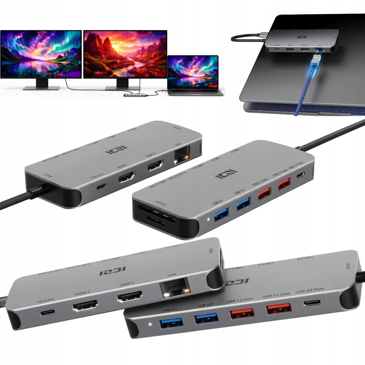 Tania Stacja Dokująca Do Laptopa Lenovo Z Funkcją Ładowania Ładuje