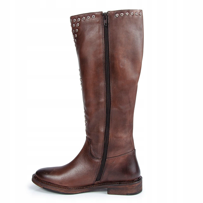 CARINII B9853 KOZAKIn OFICERKI SKÓRA LICO BRĄZOWE 38 Marka Carinii