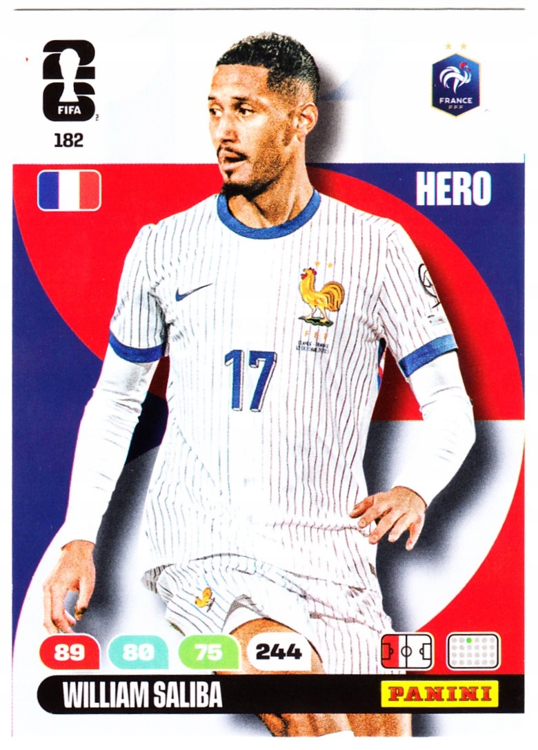 Karta Kolekcjonerska Panini Fifa World Cup 2026 Core William Saliba 182