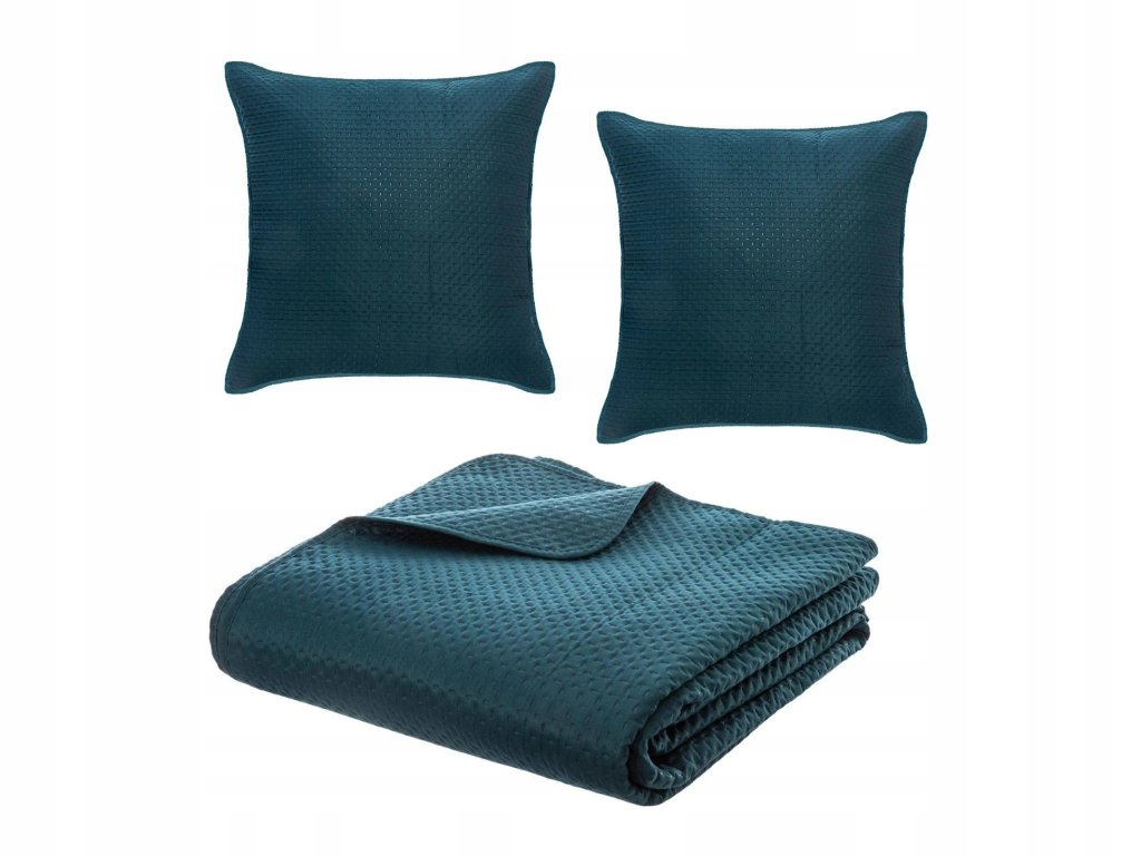 Přehoz přes postel 240 x 260 cm s povlaky na polštáře 60 x 60 cm