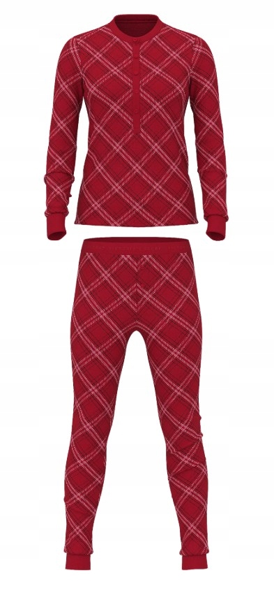 Teplé dlouhé pyžamo Victoria's Secret červené s kostkovaným vzorem Xs (s) Regular