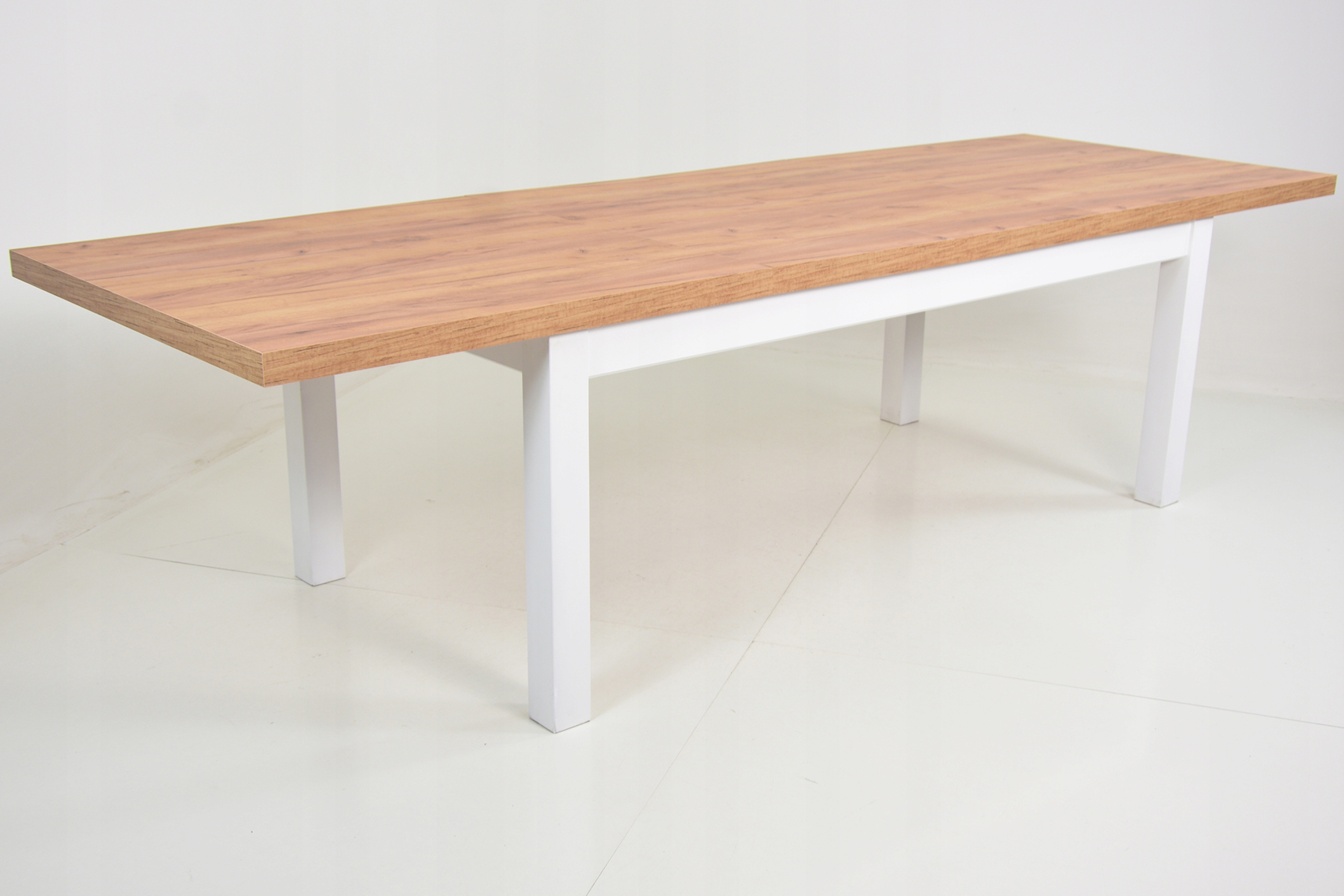 Duży zestaw DO JADALNI stół Rozkładany 10 krzeseł Kolor korpusu krzesła biały