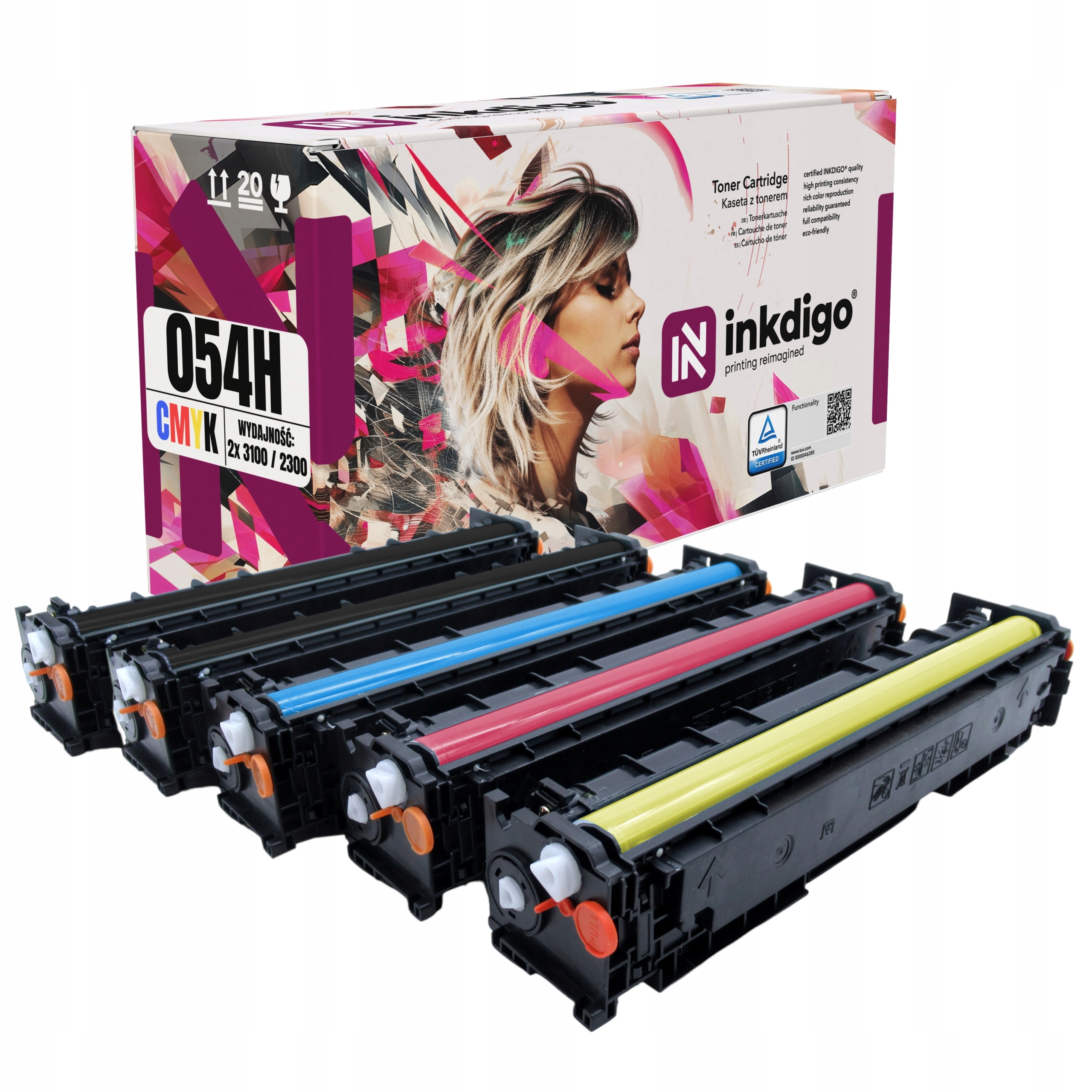 5x Toner pro Canon CRG054H MF644Cdw MF645Cx sada