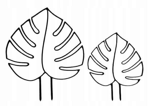 2 X PODPÓRKA OZDOBA KWIATÓW ROŚLIN MONSTERA L i M
