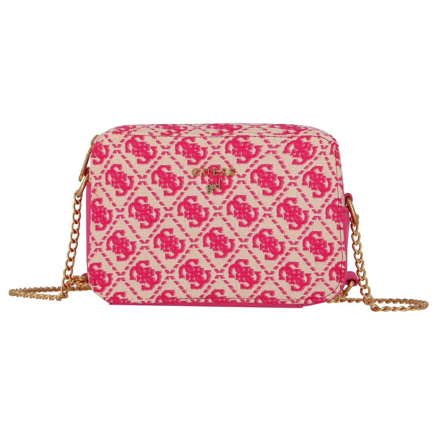 Guess Dziewcięcza Torebka Różowa Z Paskiem Logo 12x19x5 1GŁA