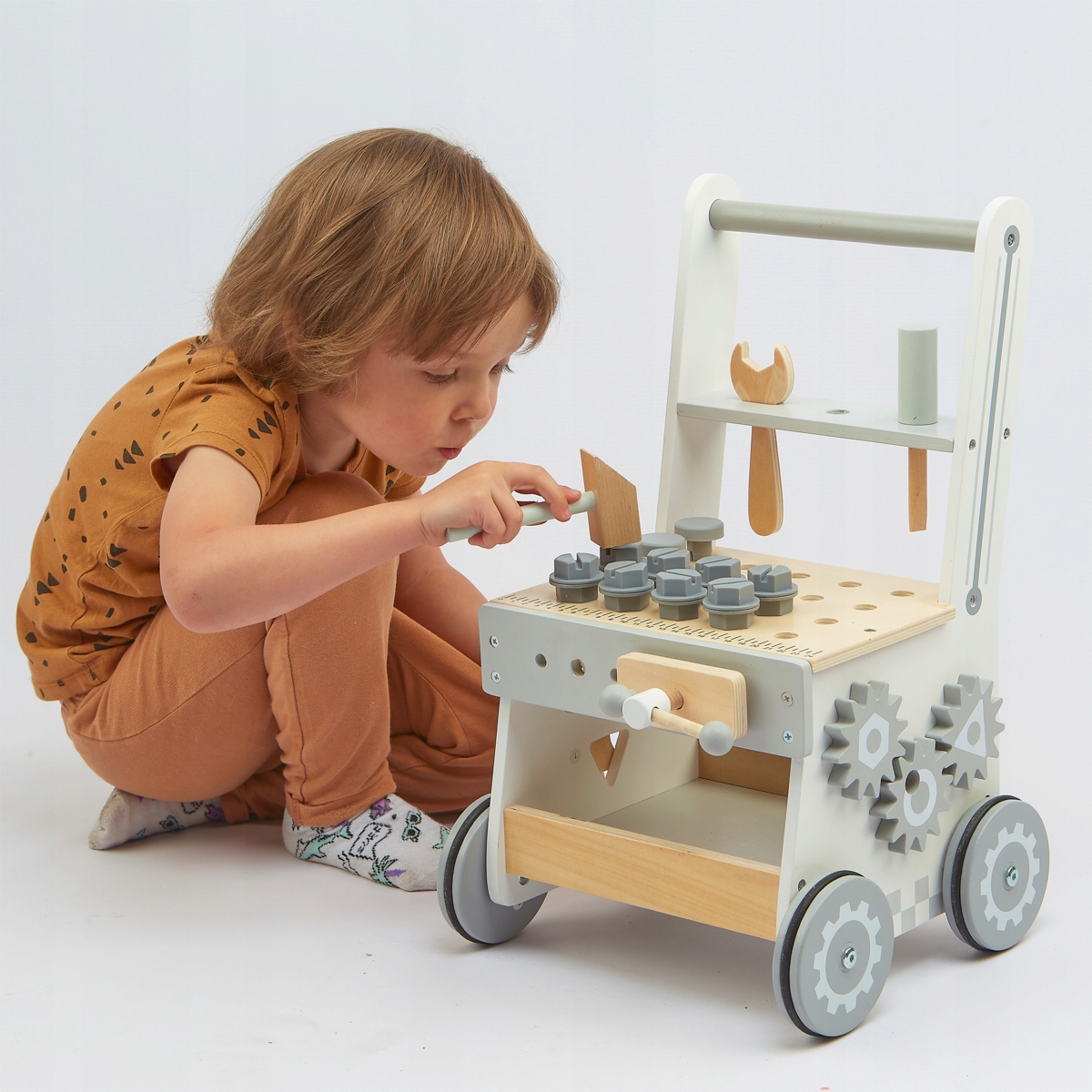 Warsztat drewniany pchacz dla dziecka chodzik EAN (GTIN) 5905601223801