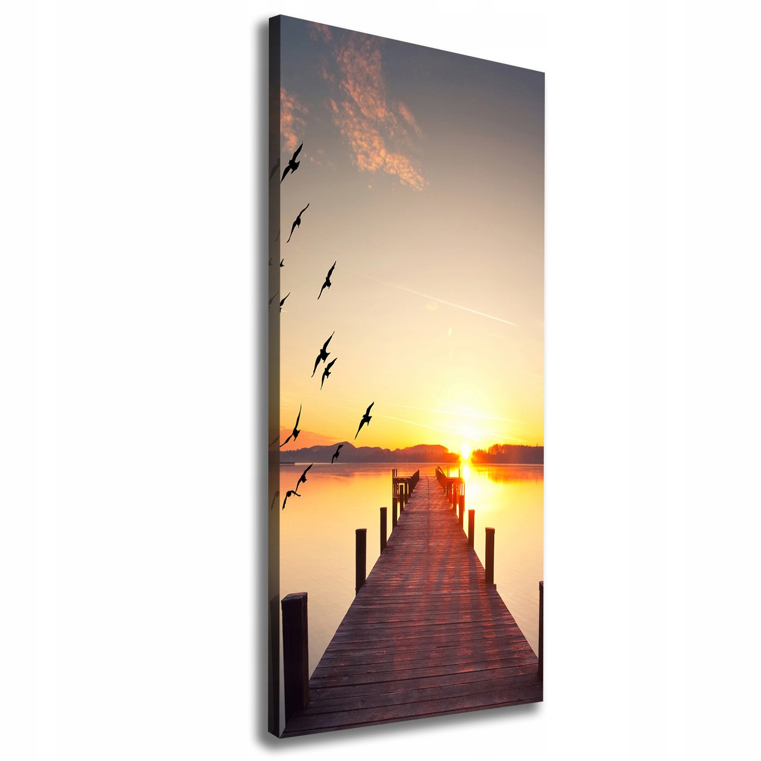 

Foto obraz na płótnie Zachód słońca molo 50x125 cm